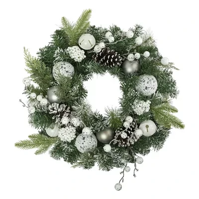 Northlight Pine Frosted Artificial Indoor Wreath