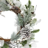 Northlight Mixed Foliage With Pine Cones Indoor Wreath