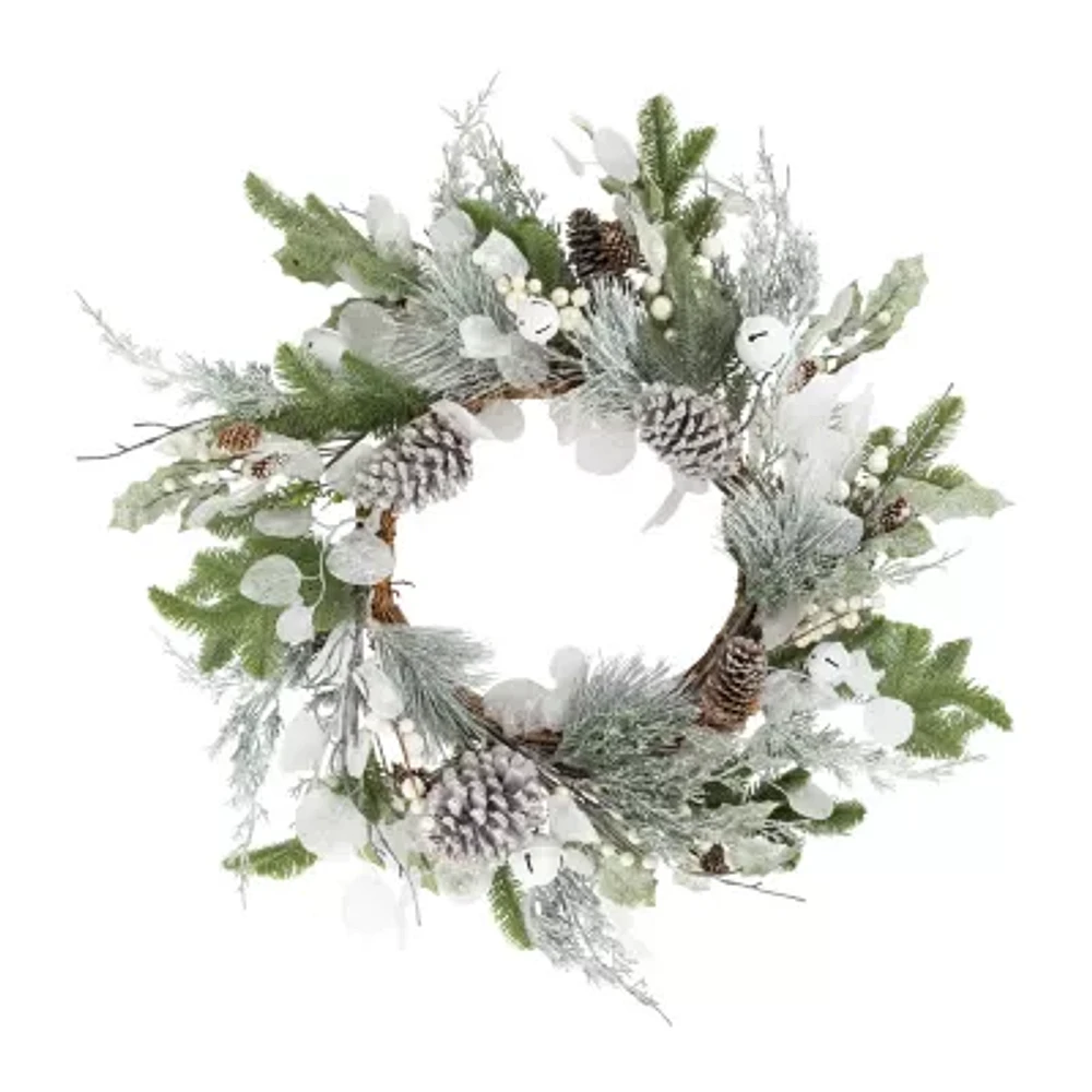 Northlight Mixed Foliage With Pine Cones Indoor Wreath