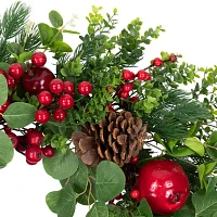 Northlight Boxwood And Pine Indoor Christmas Wreath