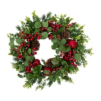 Northlight Boxwood And Pine Indoor Christmas Wreath