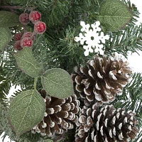 Northlight Bells And Mixed Foliage Indoor Wreath