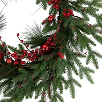 Northlight Red Berry And Pine Unlit Indoor Christmas Wreath