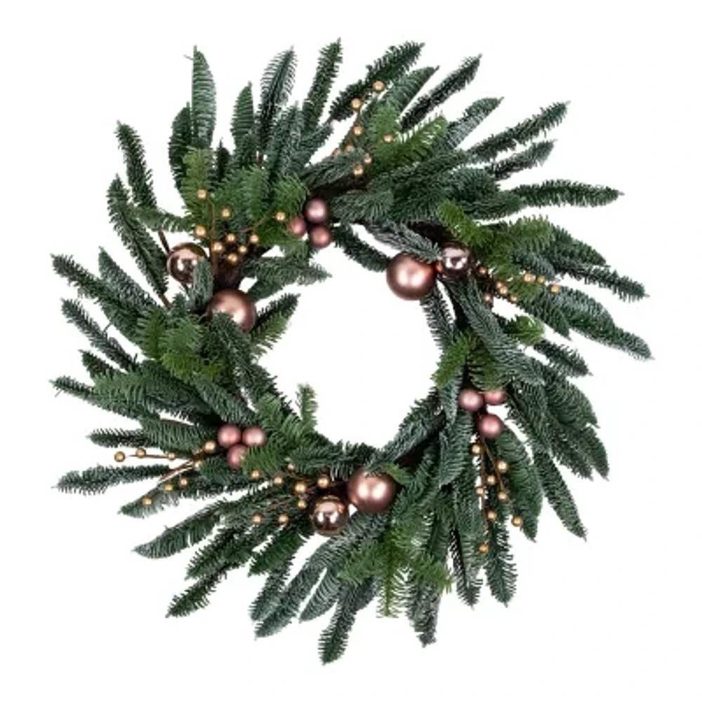 Northlight 28in Ornament Ball Unlit Indoor Wreath