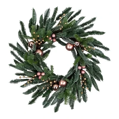 Northlight 28in Ornament Ball Unlit Indoor Christmas Wreath