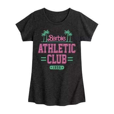 Big Girls Crew Neck Short Sleeve Barbie Graphic T-Shirt