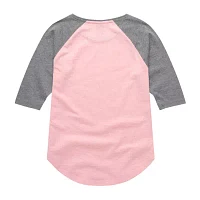 Big Girls Crew Neck 3/4 Sleeve T-Shirt