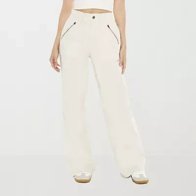 Forever 21 Twill Womens Mid Rise Straight Cargo Pant-Juniors