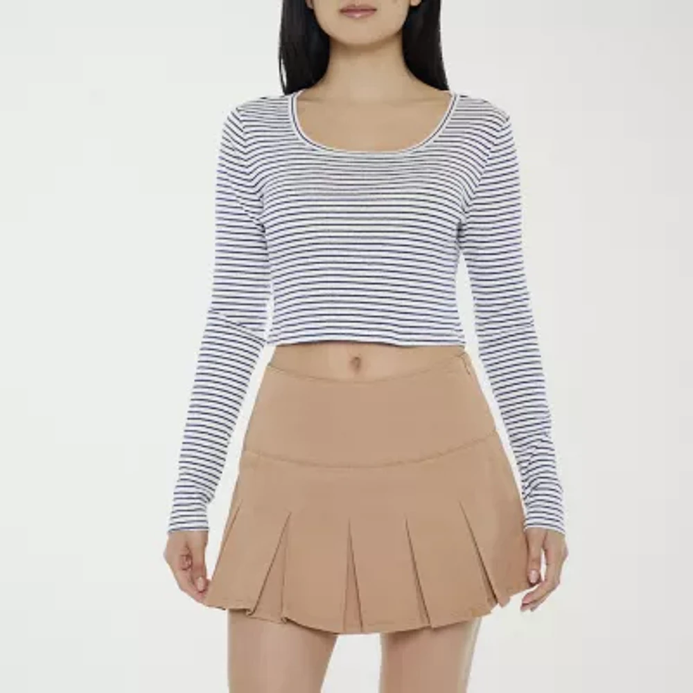 Forever 21 Long Sleeve Striped Baby Tee Womens Juniors T-Shirt