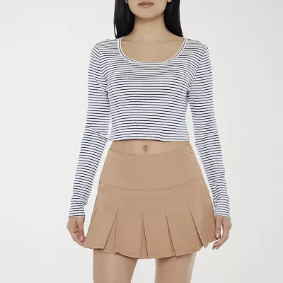 Forever 21 Long Sleeve Striped Baby Tee Womens Juniors T-Shirt