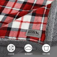 Eddie Bauer Parkwood Plaid Plush Lightweight Throw