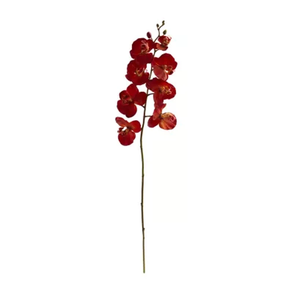 Nearly Natural Red Orchid Stem Artificial Flowers