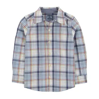 Oshkosh Toddler Boys Long Sleeve Button-Down Shirt