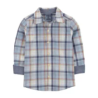 Oshkosh Toddler Boys Long Sleeve Button-Down Shirt