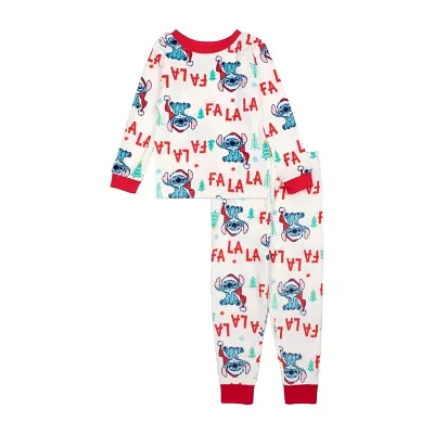 Disney Collection Holiday Toddler Girls 2-pc. Stitch Pajama Set