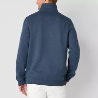 St. John's Bay Fleece Mens Mock Neck Long Sleeve Sweatshirt