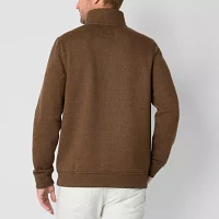 St. John's Bay Fleece Mens Mock Neck Long Sleeve Sweatshirt