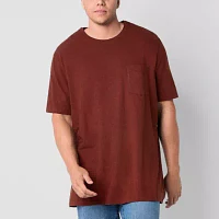 mutual weave Big and Tall Mens Crew Neck Short Sleeve Easy-on + Easy-off Adaptive Pocket T-Shirt