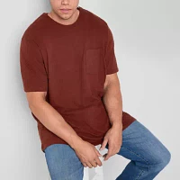 mutual weave Big and Tall Mens Crew Neck Short Sleeve Easy-on + Easy-off Adaptive Pocket T-Shirt