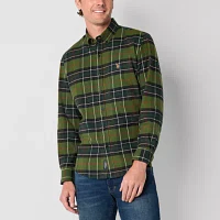 U.S. Polo Assn. Stretch Twill Mens Classic Fit Long Sleeve Plaid Button-Down Shirt