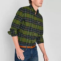 U.S. Polo Assn. Stretch Twill Mens Classic Fit Long Sleeve Plaid Button-Down Shirt