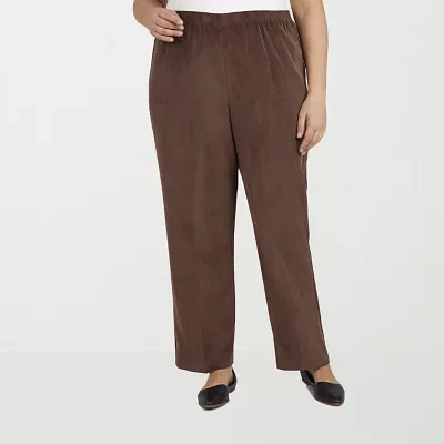 Alfred Dunner Classics Womens Straight Corduroy Pant