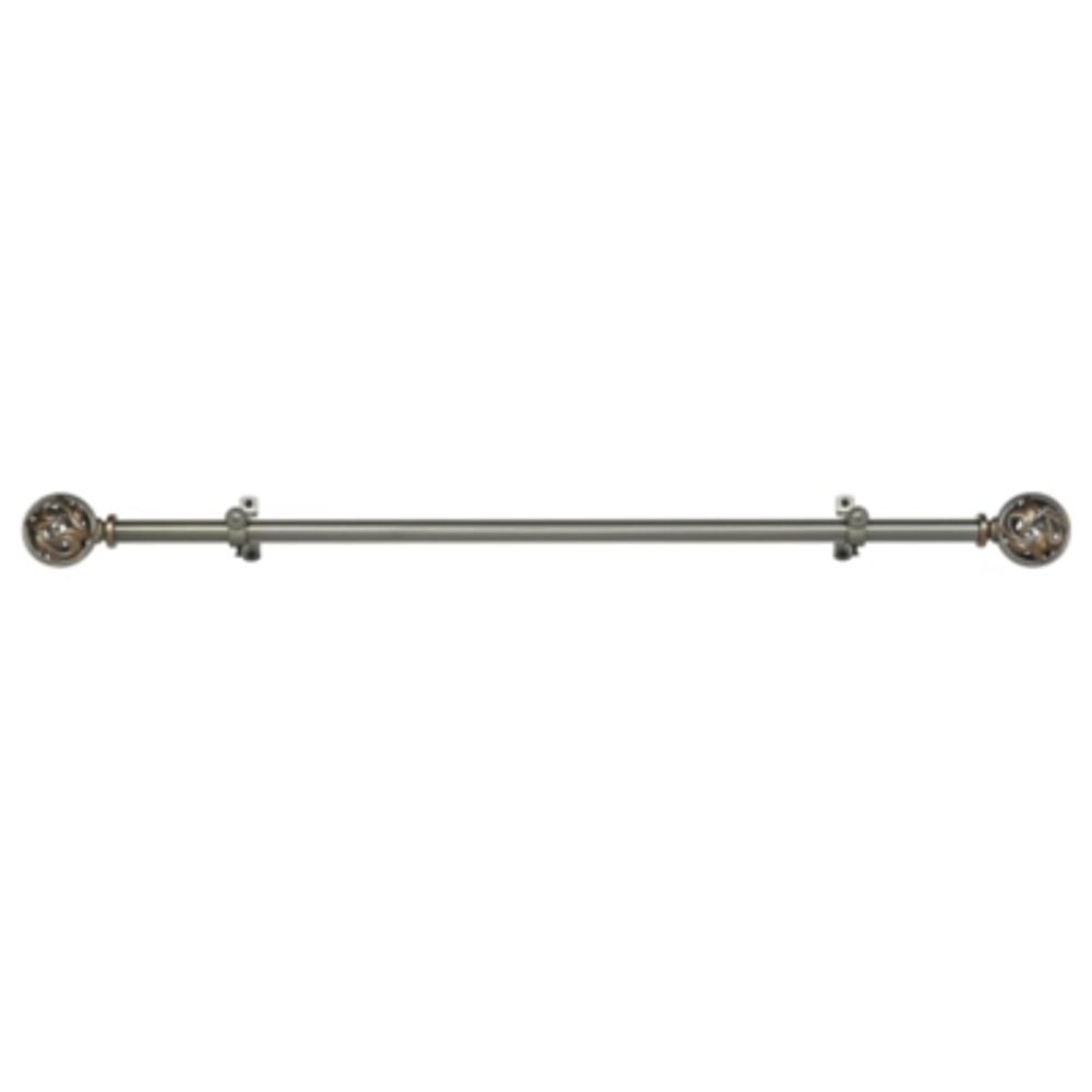 Buono II ¾" Adjustable Curtain Rod with Grace Finial