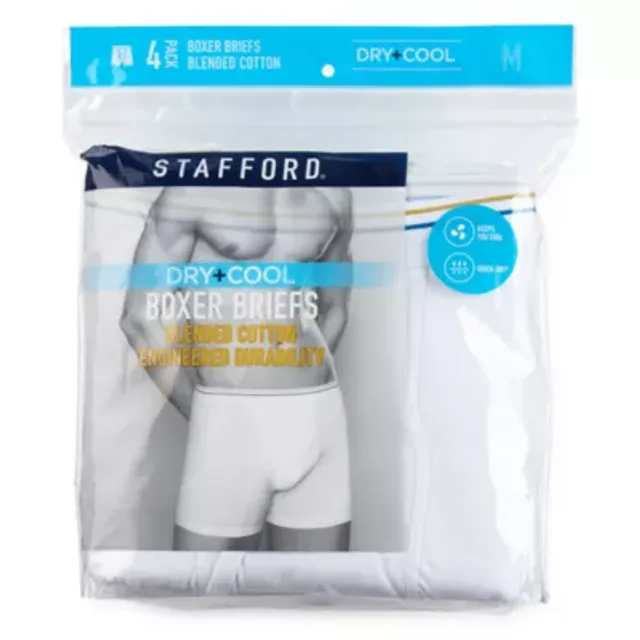 Stafford 6 Pair Blended Cotton Full-Cut Briefs