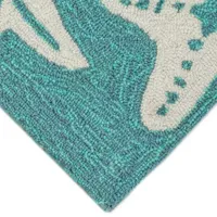 Liora Manne Capri Starfish Hand Tufted Rectangular Rugs & Floor Coverings Indoor Outdoor Animal Accent