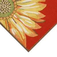 Liora Manne Frontporch Sunflower Floral Hand Tufted Indoor Outdoor Rectangular Accent Rug