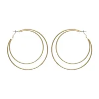 Bold Elements Thin Double Hoop Earrings