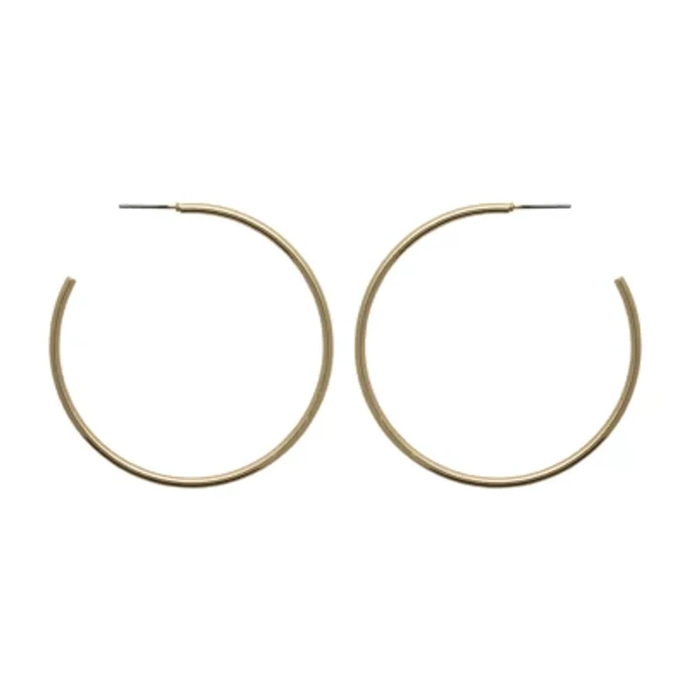 Bold Elements Thin Hoop Earrings