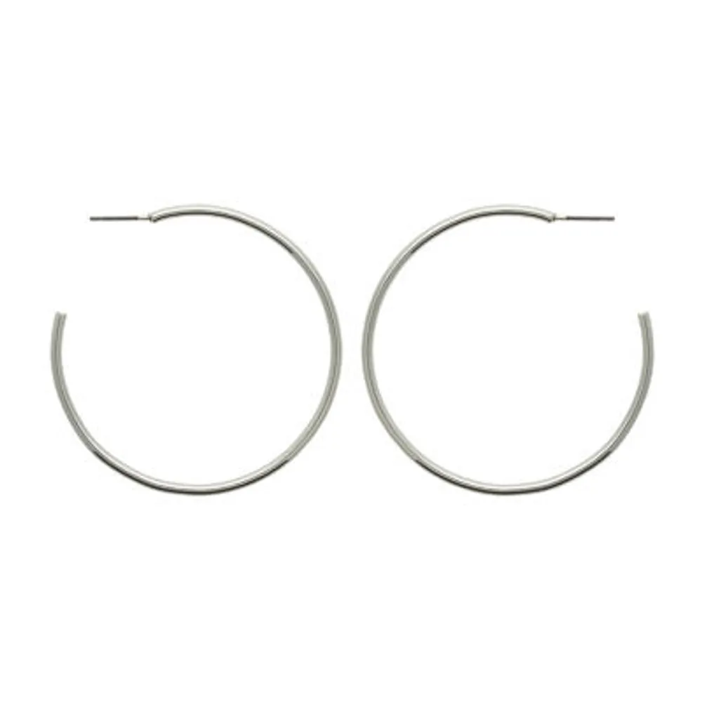 Bold Elements Thin Hoop Earrings