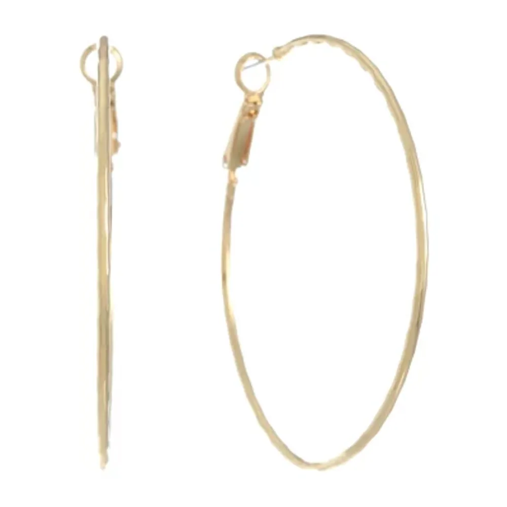 Monet Jewelry Gold Tone Thin Hoop Earrings