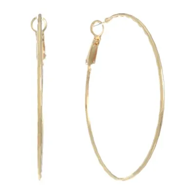 Monet Jewelry Gold Tone Thin Hoop Earrings