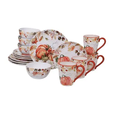 Certified International Harvest Splash 16-pc. Earthenware Dinnerware Set