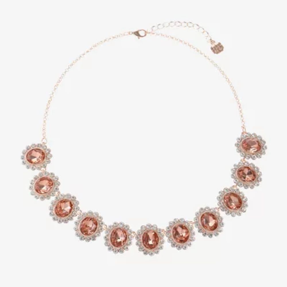 Monet Jewelry Womens Red 17 Inch Collar Necklace