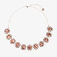Monet Jewelry Womens Red 17 Inch Collar Necklace