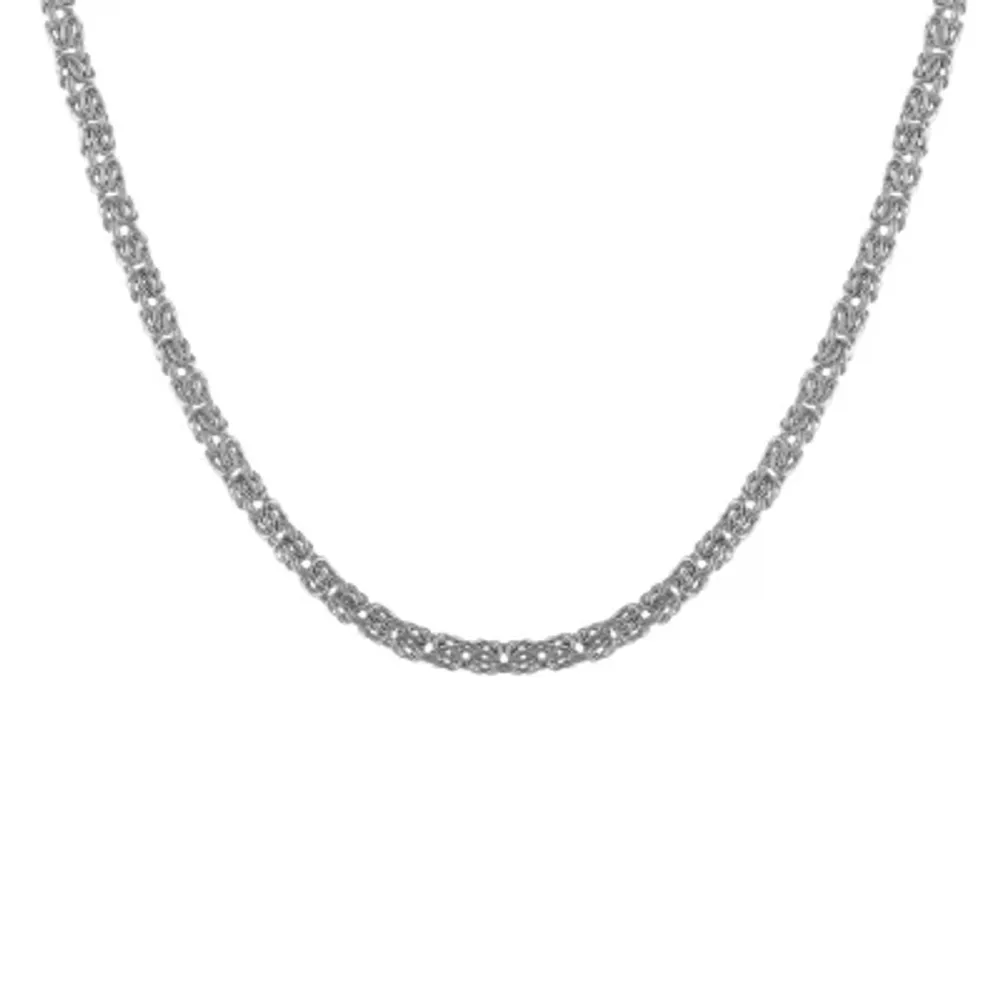 Unisex Adult 10K Gold 18 Inch Byzantine Chain Necklace