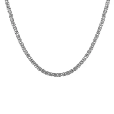 Unisex Adult 10K Gold 18 Inch Byzantine Chain Necklace