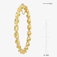 14K Gold 74mm Circle Hoop Earrings