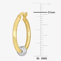 14K Gold 21mm Circle Hoop Earrings