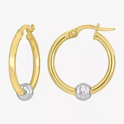 14K Gold 21mm Circle Hoop Earrings