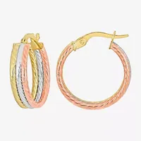 10K Gold 19mm Circle Hoop Earrings