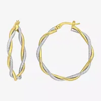 14K Gold 33mm Circle Hoop Earrings