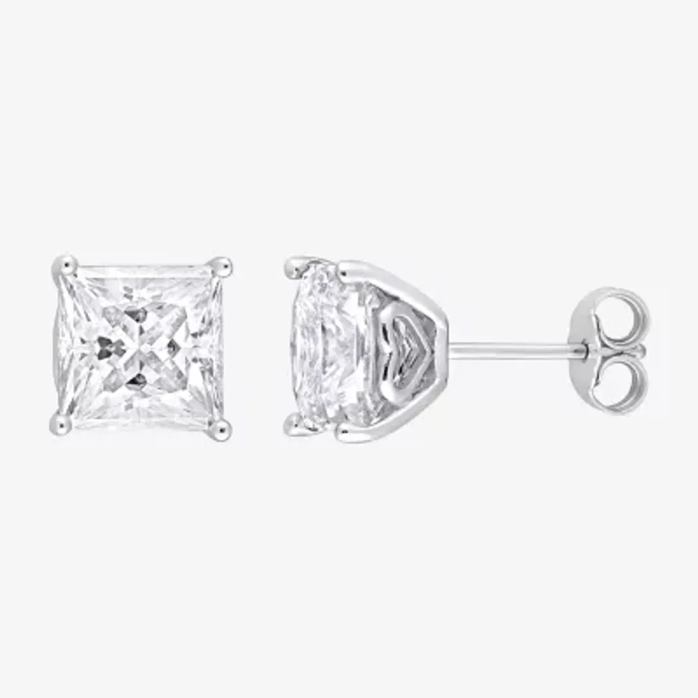 6 CT. T.W. Lab Created White Moissanite Sterling Silver 9mm Stud Earrings