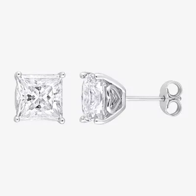 6 CT. T.W. Lab Created White Moissanite Sterling Silver 9mm Stud Earrings