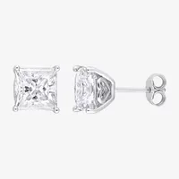 Lab Created White Moissanite Sterling Silver 9mm Stud Earrings