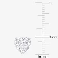 Lab Created White Moissanite Sterling Silver 8.5mm Stud Earrings