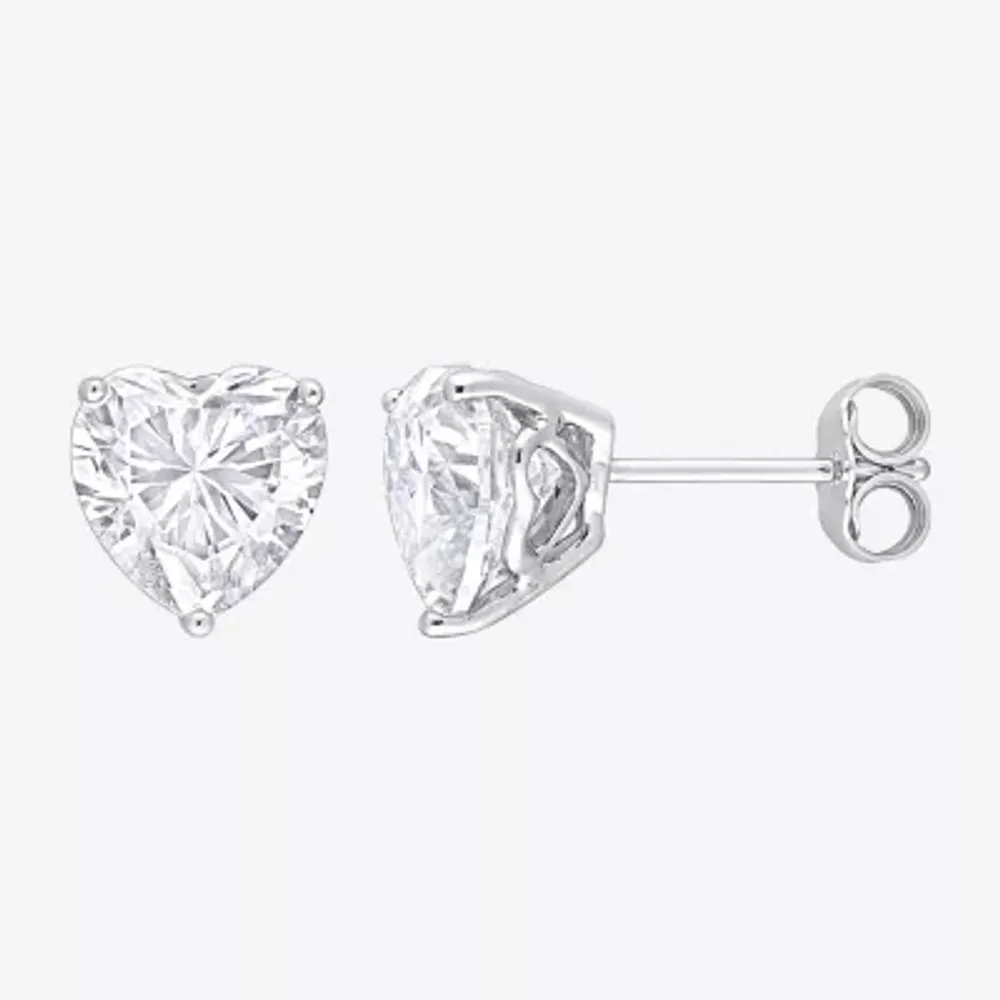 4 CT. T.W. Lab Created White Moissanite Sterling Silver 8.5mm Stud Earrings